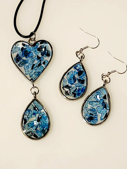 "Art of Glass" Necklace and Earring Set